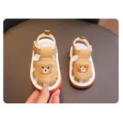 Sandalute crem cu piuitoare - bear family mb2025su13-2-sa45