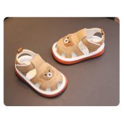 Sandalute crem cu piuitoare - bear family mb2025su13-2-sa45