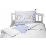 Lenjerie pat copii Odette Blue, din bumbac, 100x135 cm KDEHP100135HP4060ODTB