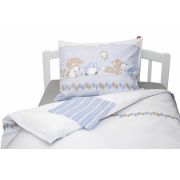 Lenjerie pat copii Odette Blue, din bumbac, 100x150 cm KDEHP100150HP4060ODTB