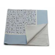 Paturica Baby Bear albastru, cu spate finet KDEPF80X80BBAB