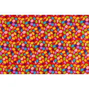 Protectie jumatate patut 60 x 120 cm Maruntei rosii cu galben fond crem KDE35NBMRC