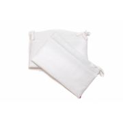 Set protectii patut Alb cu dantela, din bumbac, 60x120 cm KDESPNBACD
