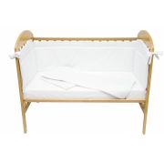 Set protectii patut Alb cu dantela, din bumbac, 60x120 cm KDESPNBACD