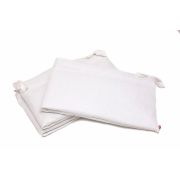 Set protectii patut Alb cu dantela, din bumbac, 60x120 cm KDESPNBACD