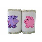 Set protectii patut Animale brodate, din bumbac KDESPBAB60