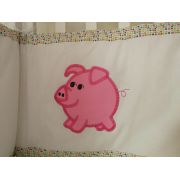Set protectii patut Animale brodate, din bumbac KDESPBAB60