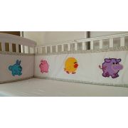 Set protectii patut Animale brodate, din bumbac KDESPBAB60