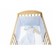 Set protectii patut Baby Bear albastru, din bumbac, 70x140 cm KDE35NBBBA70140