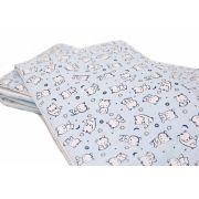 Set protectii patut Baby Bear albastru, din bumbac, 70x140 cm KDE35NBBBA70140
