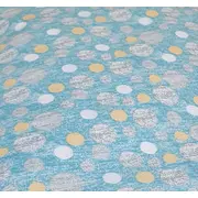 Set protectii patut Bubble Blue, din bumbac, 60x120 cm KDE35NBBBLU