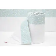 Set protectii patut Bubble Blue, din bumbac, 60x120 cm KDE35NBBBLU