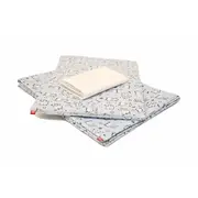 Lenjerie pat copii Baby Bear Albastru, din bumbac, 70x120 cm, 75x100 cm set 3 piese KDELP3753570120BBA