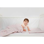 Lenjerie pat copii Baby Bear Roz, din bumbac, 70x120 cm, 110x125 cm set 4 piese KDELP41103570120BBR