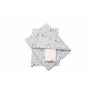 Lenjerie pat copii Ursuletul Martinica Albastru, din bumbac, 52x95 cm, 75x100 cm set 3 piese KDELP375355295UMA