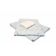 Lenjerie pat copii Ursuletul Martinica Albastru, din bumbac, 60x120 cm, 75x100 cm set 3 piese KDELP3753560120UMA