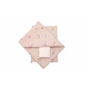 Lenjerie pat copii Ursuletul Martinica Roz, din bumbac, 63x127 cm, 100x135 cm set 4 piese KDELP41004063127UMR