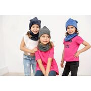 Set caciula cu guler Fleece Gray, 35-39 cm KDECPF36GR