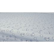 Set cearceafuri Blue Ducks, cu elastic, din bumbac, 52x95 cm KDECE25295BLDK