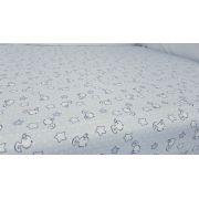 Set cearceafuri Blue Ducks, cu elastic, din bumbac, 60x120 cm KDECE260120BLDK