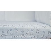 Set cearceafuri Blue Ducks, cu elastic, din bumbac, 60x120 cm KDECE260120BLDK