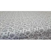 Set cearceafuri Gray Hearts, cu elastic din bumbac, 60x120 cm KDECE260120GRH