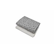 Set cearceafuri Gray Hearts, cu elastic din bumbac, 70x110 cm KDECE270110GRH