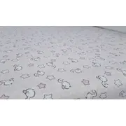 Set cearceafuri Pink Ducks, cu elastic, din bumbac, 52x95 cm KDECE25295PKDK