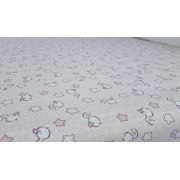 Set cearceafuri Pink Ducks, cu elastic, din bumbac, 70x140 cm KDECE270140PKDK