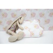 Set protectii patut Pink Bear's Dream, din bumbac, 50x100 cm KDE20NBPBDBABY