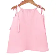 Top cu snur pentru copii, din muselina, Magic Pink, 6-7 ani KDETSM67WLP