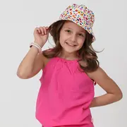 Top cu snur pentru copii, din muselina, Pink Pop, 5-6 ani KDETSM56BLD