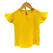 Tricou cu volanase la maneci pentru copii, din muselina, Lemonade, 18-24 luni KDETMV1824SS