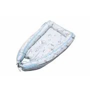 Baby Nest Ursuletul Martinica albastru - culcus bebelus pentru dormit, reversibil, multifunctional 100 x 60 cm KDEBN100UMA