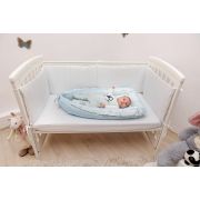 Baby Nest Ursuletul Martinica albastru - culcus bebelus pentru dormit, reversibil, multifunctional 100 x 60 cm KDEBN100UMA