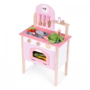 Bucatarie din lemn pentru copii cu accesorii, 48 x 26 x 76.5 cm, ecotoys hm232570 edeedihm232570