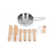 Bucatarie din lemn pentru copii cu accesorii, 58 x 29 x 73 cm, ecotoys w10c863 edeediw10c863