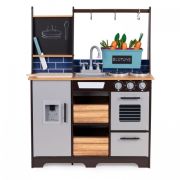 Bucatarie din lemn pentru copii cu accesorii, 74 x 29.5 x 96 cm, ecotoys tl40030 edeeditl40030