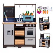 Bucatarie din lemn pentru copii cu accesorii, 74 x 29.5 x 96 cm, ecotoys tl40030 edeeditl40030