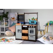 Bucatarie din lemn pentru copii cu accesorii, 74 x 29.5 x 96 cm, ecotoys tl40030 edeeditl40030