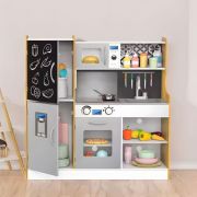 Bucatarie din lemn pentru copii cu accesorii, 90.3 x 31 x 90 cm, ecotoys tl053001 edeeditl053001