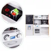 Bucatarie din lemn pentru copii cu accesorii, 90.3 x 31 x 90 cm, ecotoys tl053001 edeeditl053001