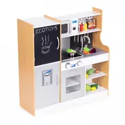 Bucatarie din lemn pentru copii cu accesorii, 90.3 x 31 x 90 cm, ecotoys tl053001 edeeditl053001
