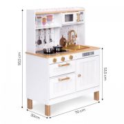 Bucatarie mare din lemn pentru copii cu accesorii, 70 x 30 x 93.5 cm, ecotoys 7275 edeedi7275
