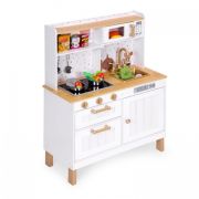 Bucatarie mare din lemn pentru copii cu accesorii, 70 x 30 x 93.5 cm, ecotoys 7275 edeedi7275