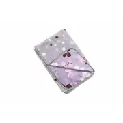 Paturica pufoasa de plus, 2 fete, mov cu fundite, gri cu buline, 100x120 cm KDEPP2MG100120