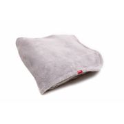 Paturica pufoasa de plus gri, din polyester, 100x120 cm KDEPPG100120