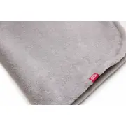 Paturica pufoasa de plus gri, din polyester, 100x120 cm KDEPPG100120