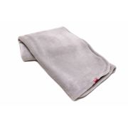 Paturica pufoasa de plus gri, din polyester, 100x120 cm KDEPPG100120