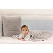 Paturica pufoasa de plus gri, din polyester, 120x150 cm KDEPPG120150